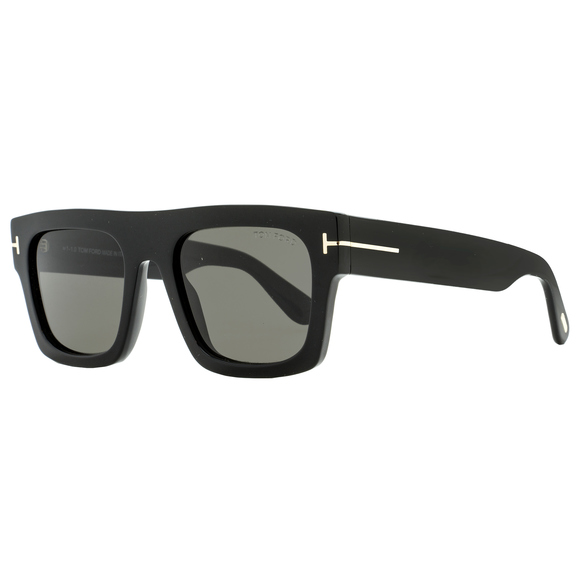Tom Ford Flat Top Sunglasses TF711 Fausto 01A Black 53mm FT0711 - Picture 1 of 3